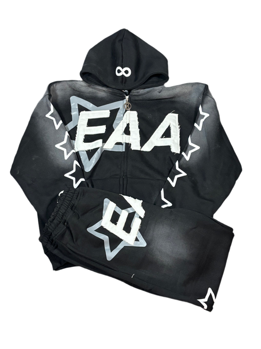 Black "EAA" sweatsuit